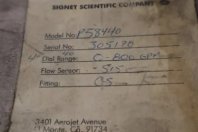 BRAND NEW SIGNET SCIENTIFIC P58440 FLOWMETER STOCK 2355