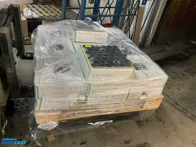 Pallet of 20 cases of Ellis + Fisher® Ariel Nero Marquina 12 x 12 Polished Porcelain Hexagon...