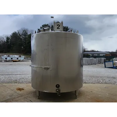 Used 6,500L (1,717 gal) Stainless Insulated Jacketed Liquid Storage Vessel Tank