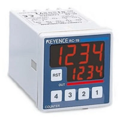 Keyence RC-19 LCD Display Electronic Preset Counter, 48-mm 4-Digit 7-Segment LED [Refurbished]