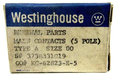 NEW WESTINGHOUSE 373B331G19 CONTACT KIT 5 POLE TYPE A SIZE 00
