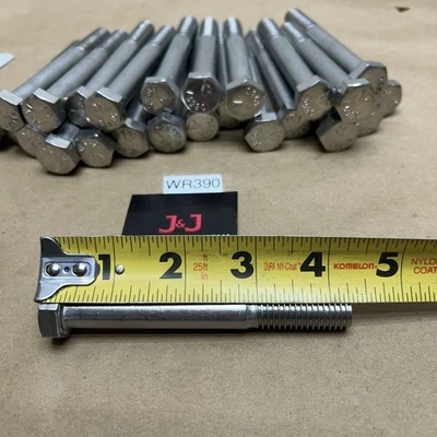 (25) Hex Head F593C Bolts Cap Screws Stainless Steel Partial Thread See Photos