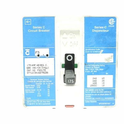 Cutler Hammer 175 Amp Breaker