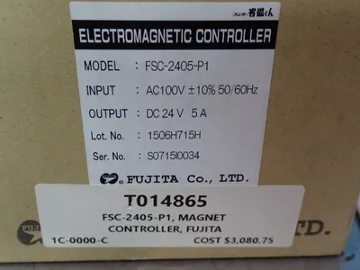 New | in-Stock FUJITA CO FSC2405P1 Electrical Controls Ohio US | HGR 24 #728008