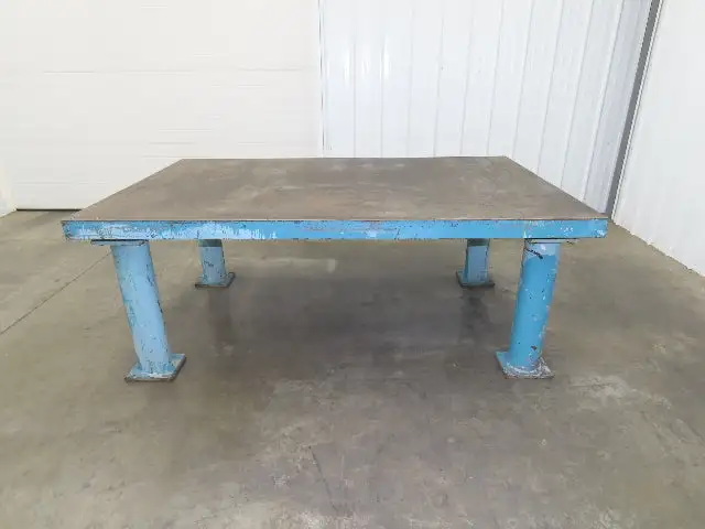 3" Top Steel Welding Layout Table 78x48" Fabrication Anti Splatter Work Bench