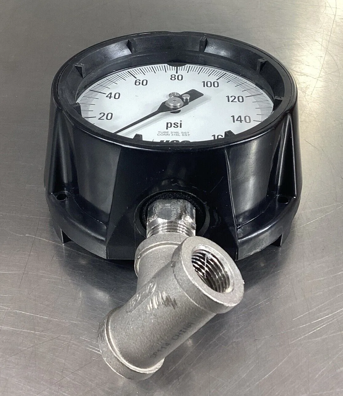 Ametek Solfrunt Pressure Gauge 316L SST 0-160PSI 6E-17