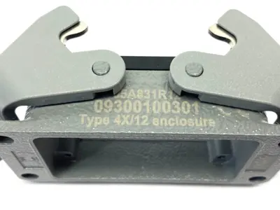 09300100301,Han 10B-HBM-DL | Harting 09300100301 Bulkhead Housing Mount Han 10B-HBM-DL - New Other