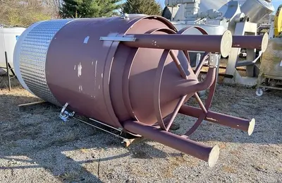 Tank, 1,200 Gallon, 304 S/st, Jkt, Wine Fermentation Tank #S744893