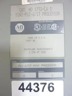 USED ALLEN BRADLEY 1772-LW SER D