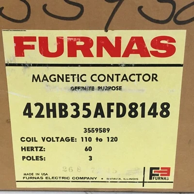 *New-Open-Box* FURNAS Magnetic Contactor 42HB35AFD8148 3P 60Hz + *Warranty*