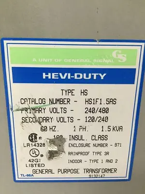 USED GENERAL SIGNAL HS1F1.5AS