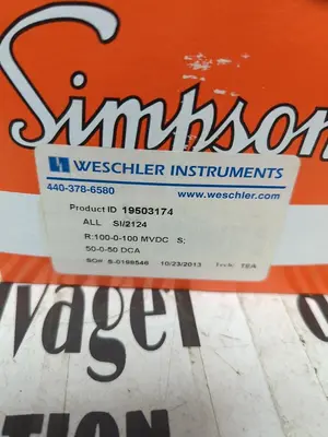 New | in-Stock SIMPSON 50-0-50 DCA Meters - Misc | Surplus Asset Holdings #1206836