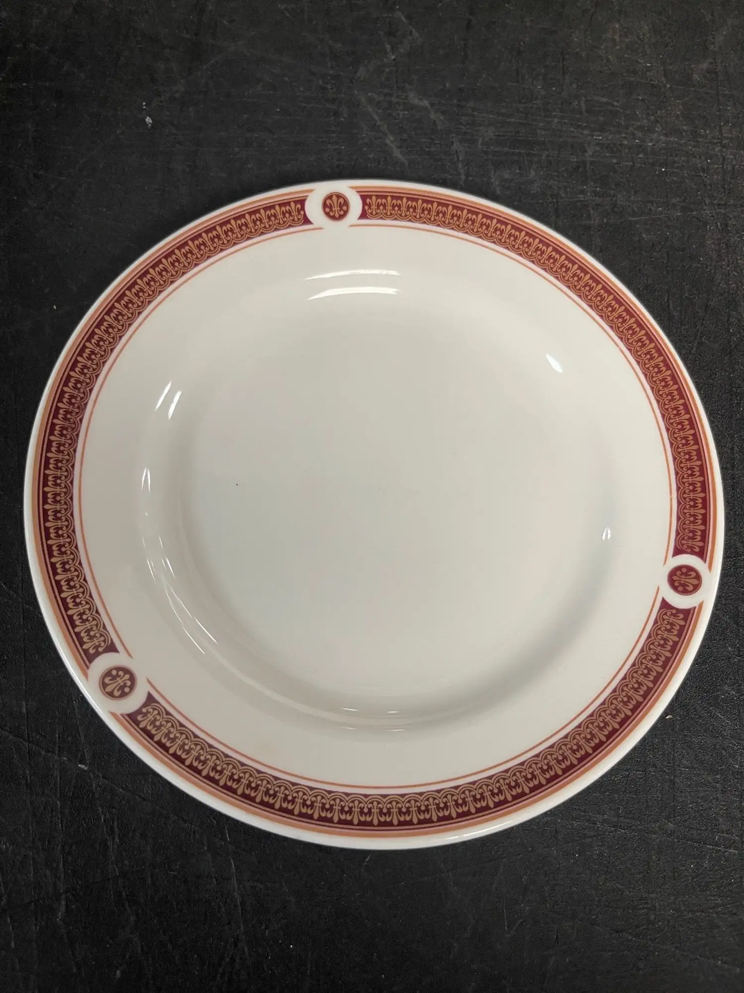 New | in-Stock Steelite Used 6-1/4" Steelite Ambassador Burgundy China Plates Case of 36 Restaurant Equipment (Miscellaneous) Illinois US | Falcon Restaurant Supply #1375679