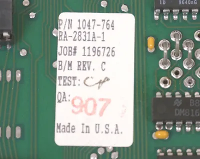 ROCHESTER INSTRUMENTS 1047-764 PC BOARD RA-2831A-1