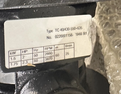BRINKMAN 2.3HP COOLANT PUMP - NEW