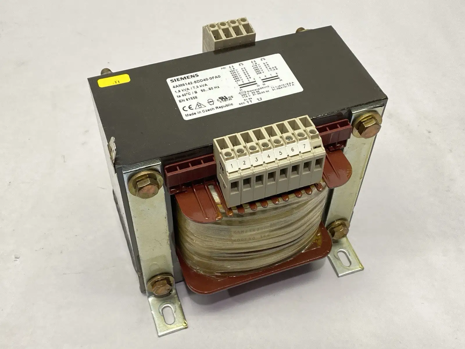 Siemens 4AM6142-8DD40-0FA0 Isolation Transformer 1-Phase 1.6kVA - Used