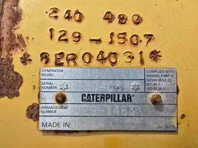 Caterpillar SR4B 320 KW PRIME Rated Generator End 12Lead 480V 481Amps 1800RPM #2