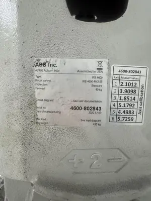 Used 2023 ABB ABB IRB 4600-40/2.55 Robots Michigan US | RAB Industries, Inc. #892328