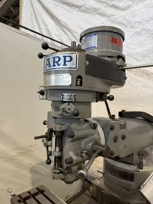 2 HP SHARP VERTICAL MILLING MACHINE W/ KURT VISE. STOCK # 0557025.