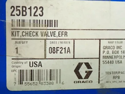 New | in-Stock GRACO 25B123 Valves/Fittings | HGR 24 #732714