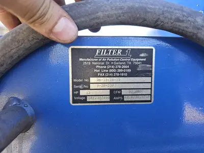 1997 24,000 CFM Filter 1 Dustron DB-12 Dust Booth | Dual 15HP (30HP) | 24’ Work Zone