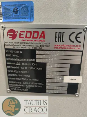 USED 2021 EDDA 450 SEMI-AUTO HORIZONTAL WRAPPING MACHINE