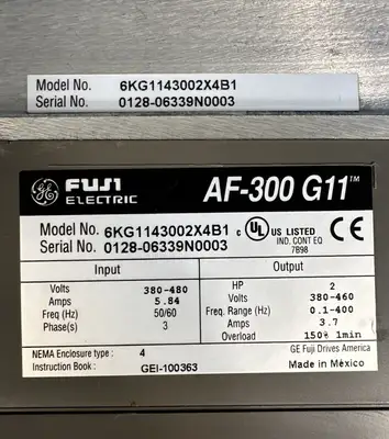 USED Fuji Electric General Electric Fuji AF-300 G11 6KG1143002X4B1