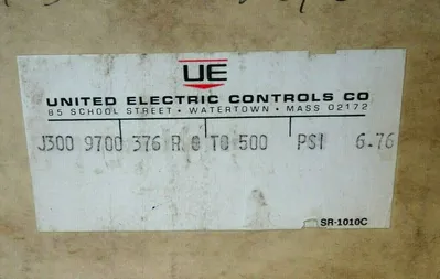 NEW UNITED ELECTRIC J300 9700 376 R PRESSURE SWITCH 0-500 PSI J3009700376R
