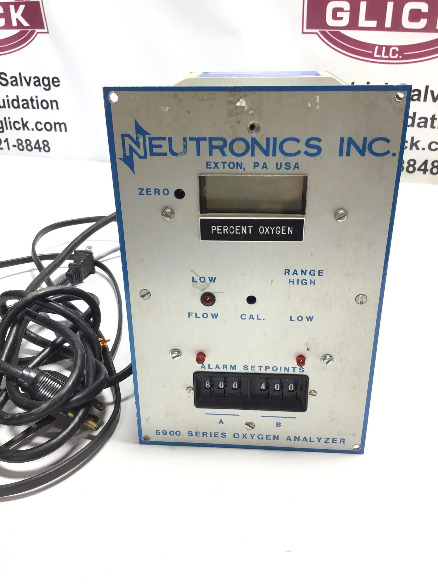 Neutronics Inc 5950-LC-FM-AE(1)F Oxygen Analyzer 5900 Series