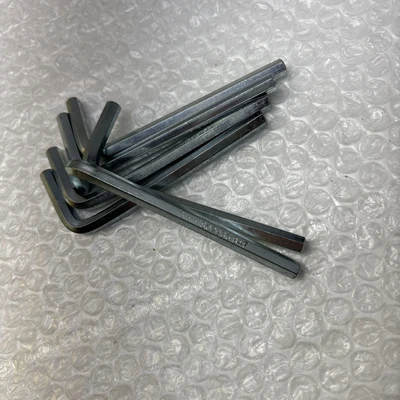**Preowned 6mm Hex Allen Key, L-Wrench, ISO 2936 B+F Nickel Plated QTY 6 #
