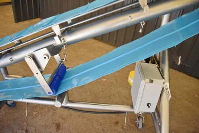 Used Belt Conveyor, 13’’ Wide X 115’’ Long, Variable Speed