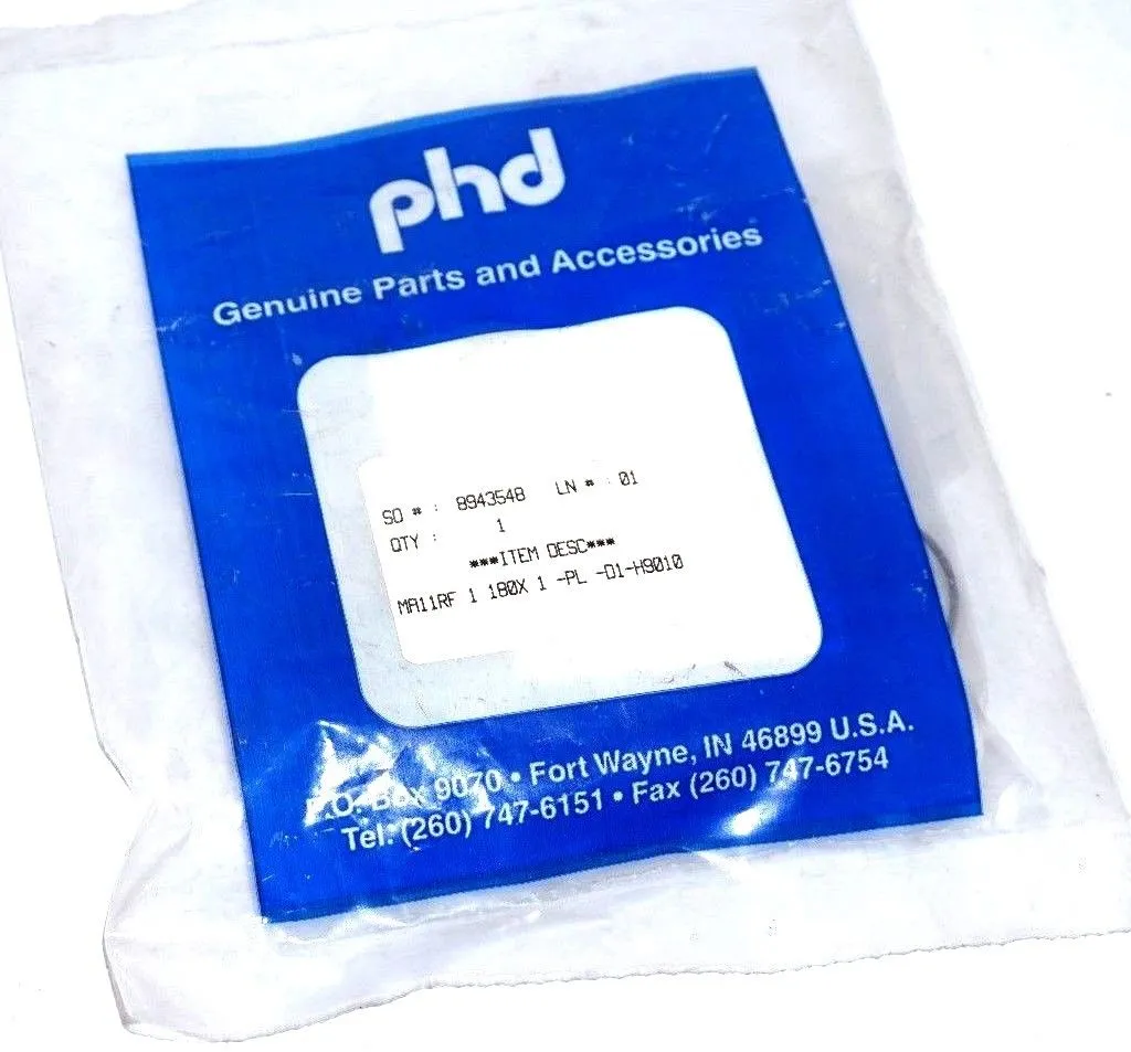 NEW PHD INC. MA11RF-1-180X-1-PL-D1-H9010 REPAIR KIT MA11RF1180X1PLD1H9010
