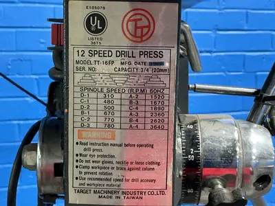 Used 1989 TARGET MACHINERY TT16FP Heavy Duty & Sensitive Single Spindle Drills Ohio US | HGR 24 #1415172