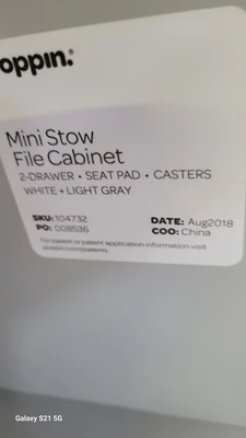 USED Poppin POPPIN MINI STOW 2 DRAWER WHITE