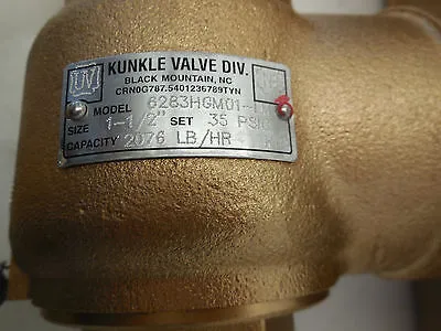 NEW KUNKLE 6283HGM01-LM RELIEF VALVE 6283HGM01LM0035