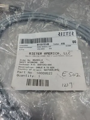 Rieter 10009522 Cable A to B28 PLC Cable. 5E