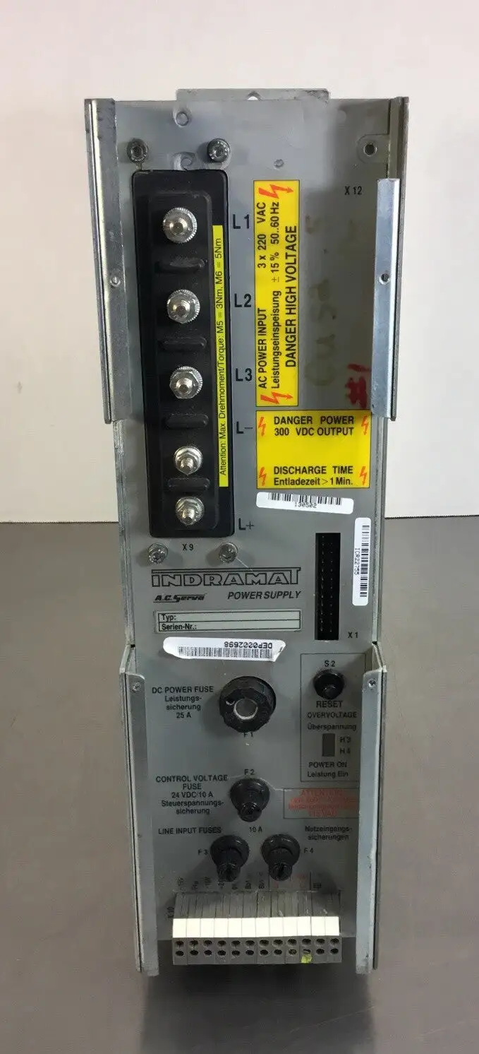 Bosch Indramat TVM AC Servo Power Supply IN: 3x220VAC OUT: 300VDC 1D