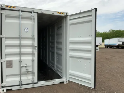 2026 40’L x 8’W x 9’ 6”T High Cube Shipping/Ground Container, swing doors on one end and four sets o...