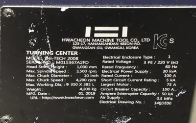 2019 HWACHEON HI-TECH 200B CNC Lathes | Olympia Technical Services (11)