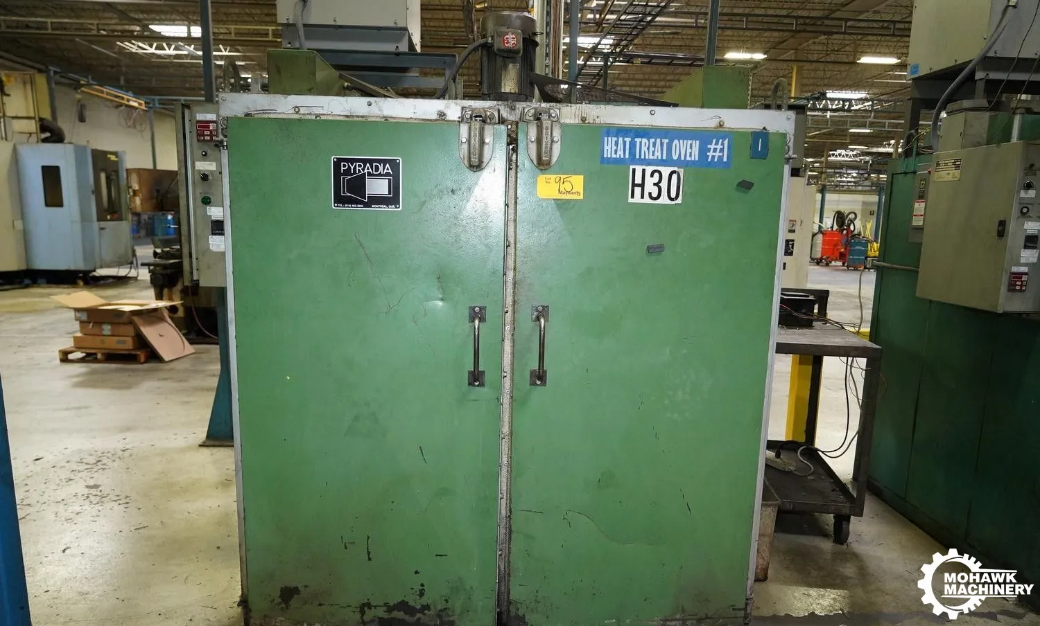 500-DEGREE PYRADIA "RO4C485157VMTFD" ELECTRIC BATCH-TYPE HEAT TREAT OVEN