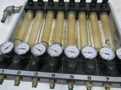 Sella Vile Flow Pressure Regulator Temperature Monitor 8 Station