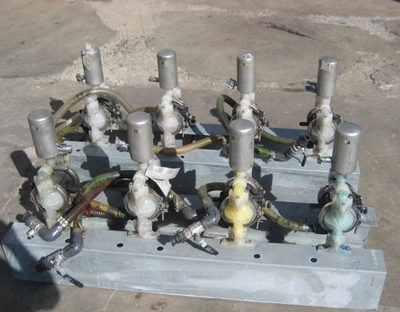 1/2" Airpowered Double Diaphragm Pumps, qty. 8