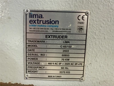90mm Lima Extrusion Profile Co-Extrusion Line, New in 2022