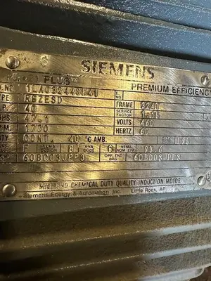 USED SIEMENS INDUCTION MOTOR