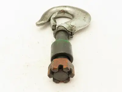 Vulcan Bullard 9A  7 Ton Hoist Hook Threaded Swivel Shank w/Latch Drop Forged