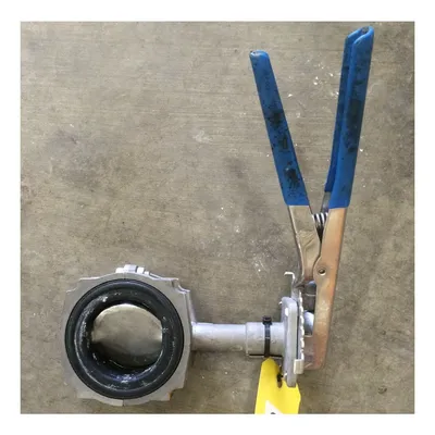 Used 3" Keystone 316 Stainless Steel Manual Butterfly Valve