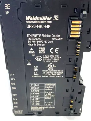 USED WEIDMÜLLER ETHERNET/IP REMOTE I/O FIELDBUS COUPLER