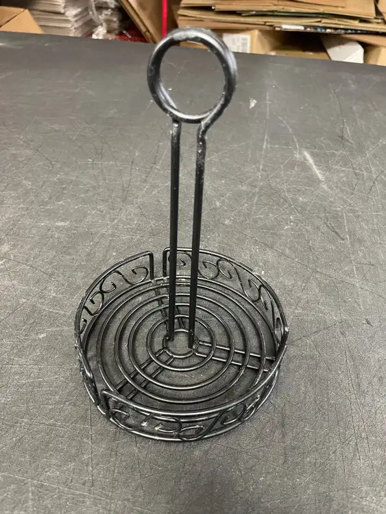 Used Falcon Restaurant Supply Used Winco WBKH-6R, Round Condiment Table Caddy, 6-1/4", Black Wire Smallwares Illinois US | Falcon Restaurant Supply #1376060