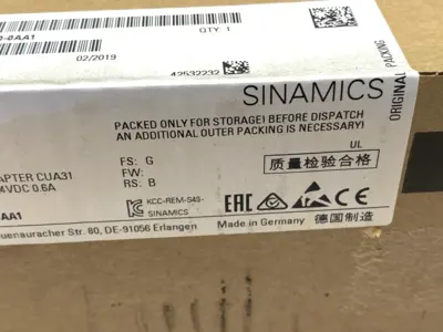 NEW SIEMENS SINAMICS CONTROL UNIT ADAPTER CUA31 24VDC