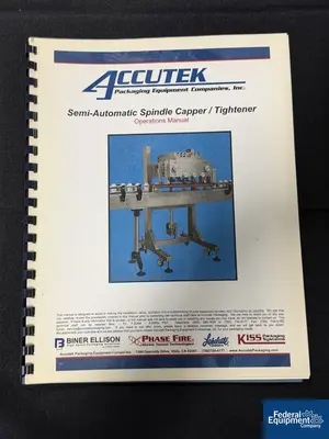 Used Accutek Accutek Spindel Cap Retorquer Cappers Ohio US | Federal Equipment Company #1337955